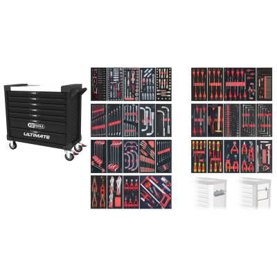 Servante Xl 7 Tiroirs Équipée De 562 Outils