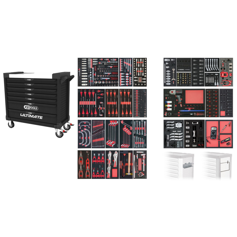 Servante Xl 7 Tiroirs Équipée De 677 Outils