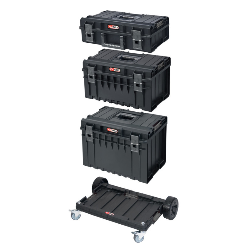 Ensemble De Caisses Scm Avec Chariot De Transport, 4 Pièces