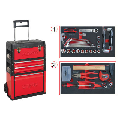 Servante Mobile Équipée De 77 Outils