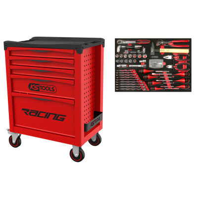 Servante Racing 5 Tiroirs + Composition 84 Pièces