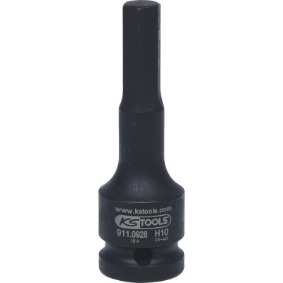 Douille Tournevis À Chocs 6 Pans 1/2'', L.75 mm - 10 mm