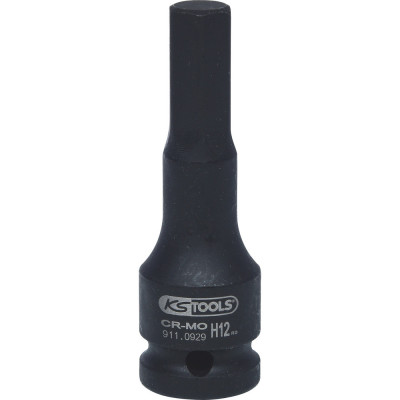 Douille Tournevis À Chocs 6 Pans 1/2'', L.75 mm - 12 mm - Sur Carte