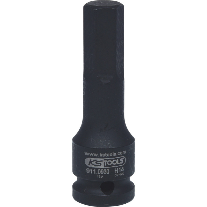 Douille Tournevis À Chocs 6 Pans 1/2'', L.75 mm - 14 mm - Sur Carte