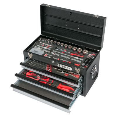 Coffre À Outils Ultimate Équipé - 3 Tiroirs Et Plateau - 114 Pcs