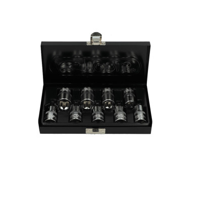 Coffret De 9 Douilles Torx®, L.38 mm - 1/2'' - E10 À E24