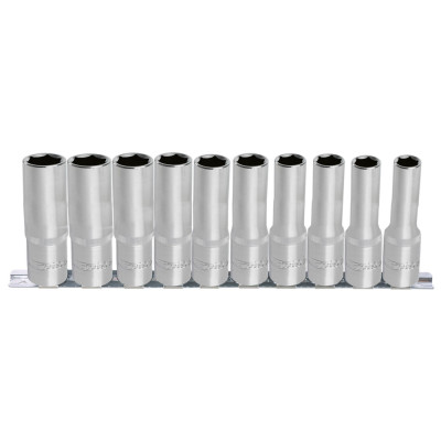 Jeu De 10 Douilles Longues 6 Pans Ultimate® Sur Rail 1/4'', 4-13 mm