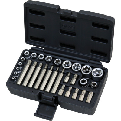Coffret De Douilles Et Douilles Tournevis Torx®, 1/4'' - 3/8'' - 1/2'', 30 Pièce