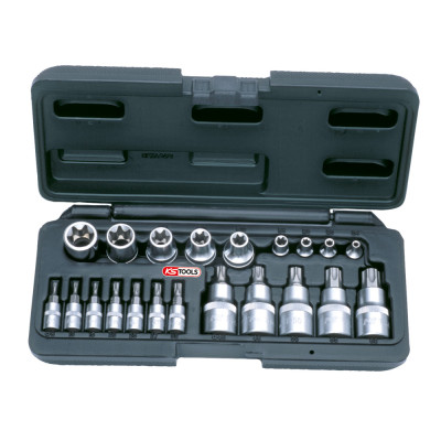 Coffret De Douilles Et Douilles Tournevis Torx®, 1/4'' - 1/2'', 21 Pièces