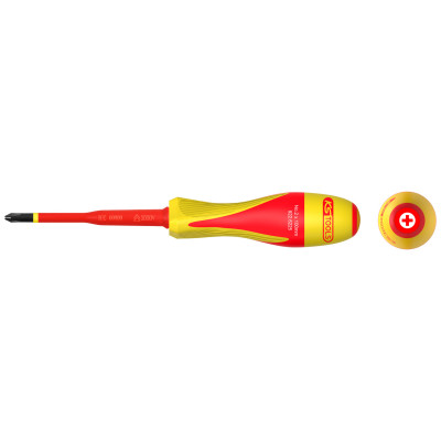 Tournevis Phillips® Bi-Matière Isolé 1000V, Ph2 Pour Borniers Électriques