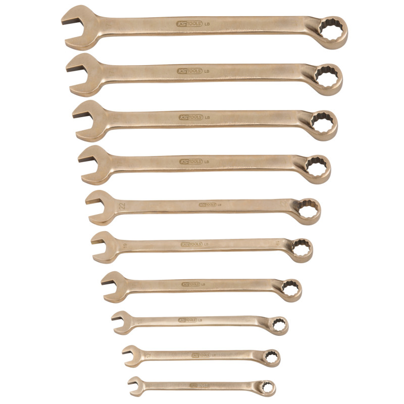 Jeu De 10 Clés Mixtes Coudées Bronzeplus, 10 À 32 mm