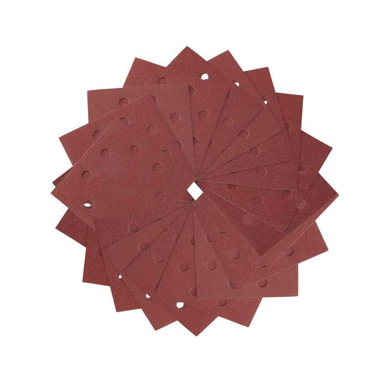 1/4 Feuille Abrasive Pour Ponceuses Vibrantes Grain 120 - 8 Perforations 115X115