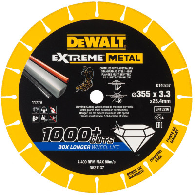 Disque Extreme Métal 355 X X 25.4 X 3.3 mm