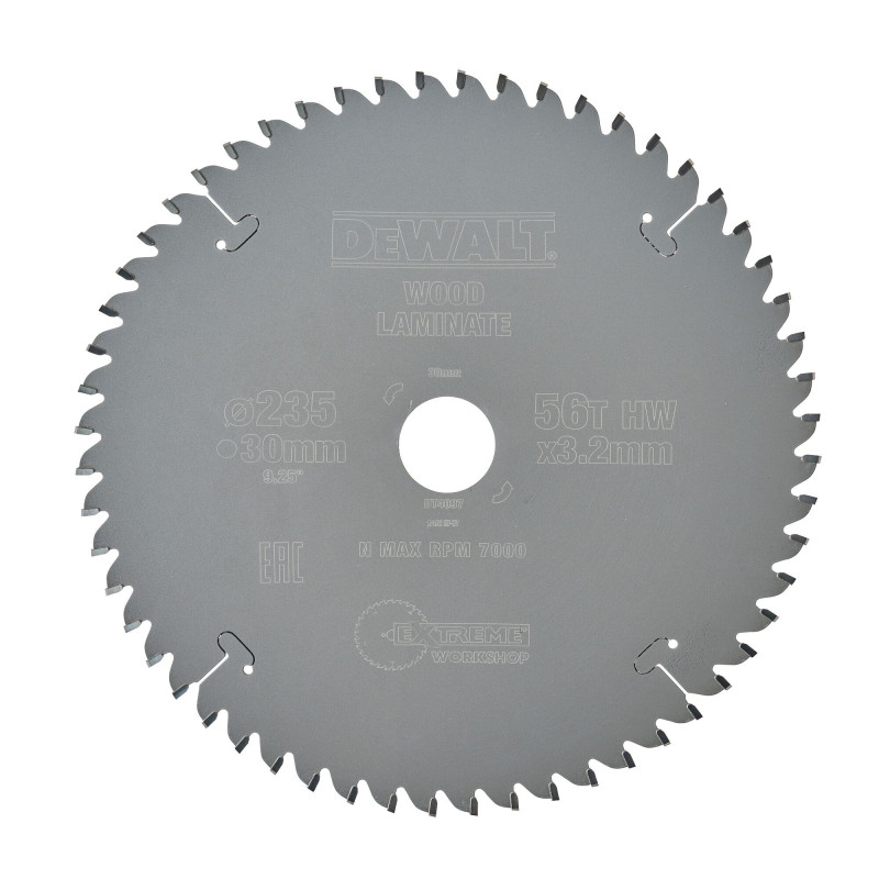 Lame De Scie Circulaire Portative Carbure Extreme Workshop, 235X30Mm, 56 Dents,