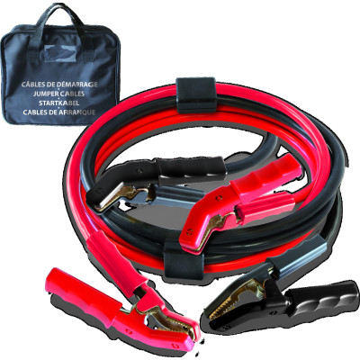 Cables Demarrage Pro 1000A - 2X5M Anti-Arc - Pinces Isolées+Sac