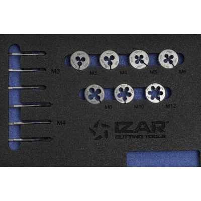 Jeu Tarauds-Filieres À Main - 3406 - M3-M12 + Combi (Mod. 0) 33 Pcs. Iso 529