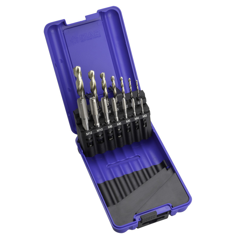 Taraud Droit HSS Iso 529 (M) - 3039 - Set + Broca 1015 Zirkon