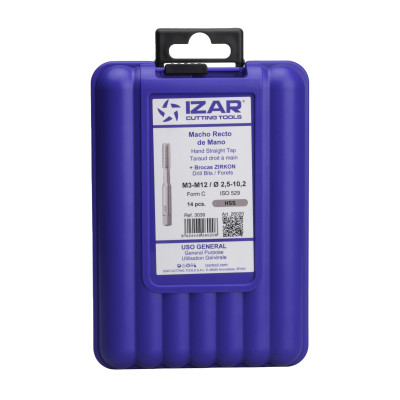 Taraud Droit HSS Iso 529 (M) - 3039 - Set + Broca 1015 Zirkon