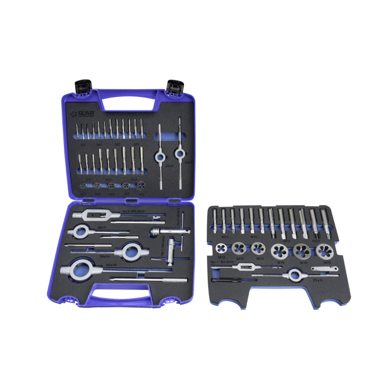 Jeu Tarauds-Filieres À Main - 3406 - M3-M20 + Combi (Mod. 1) 55 Pcs.