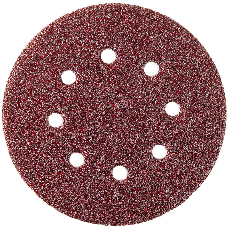 Lot 10 Disques Auto Agrip Perf 6 Trous Cor Brun D.150 Gr.120