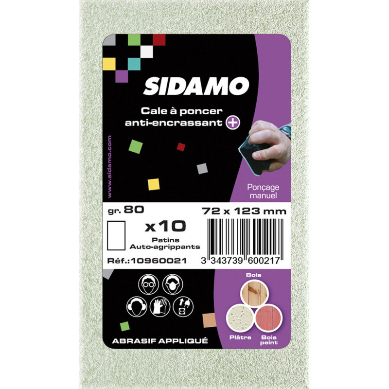 Lot De 10 Patins Velcro.Anti- Encrassant+ 72X123 Grain 80