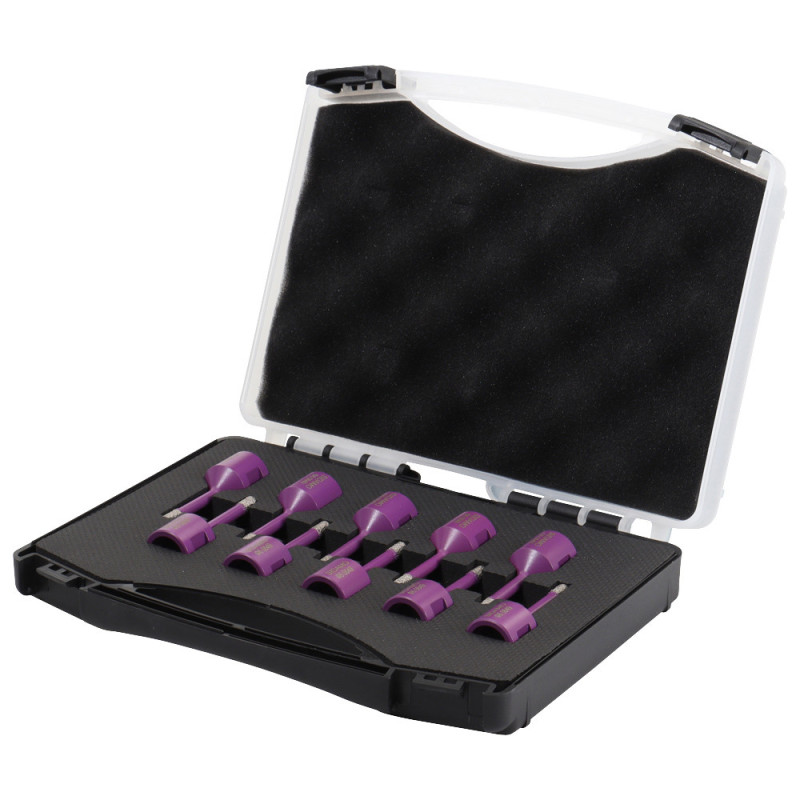 Coffret De 10 Trepans Diamant A Sec M14 D.6