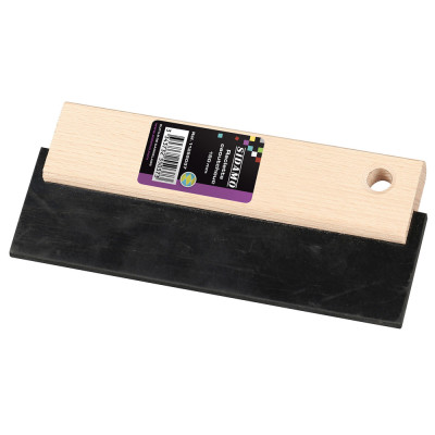 Raclette Caoutchouc Noir 150 mm Monture Bois