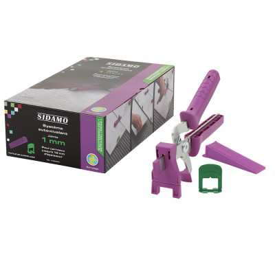 Kit Pince + 150 Cales + 150 Croisillons Auto-Nivelants Joint 1 mm H: 3 A 12 mm