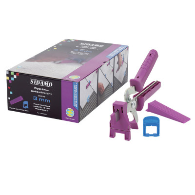 Kit Pince + 150 Cales + 150 Croisillons Auto-Nivelants Joint 3 mm H: 3 A 12 mm