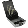 Coffret Taraudage 7 Forets Metaux + 7 Tarauds HSS M3, M4, M5, M6, M8, M10, M12