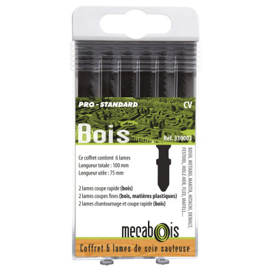 Coffret 6 Lames Scie Sauteuse Attache En T