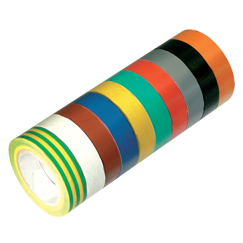 Lot De 10 Rouleaux PVC Adhesifs Multicolores