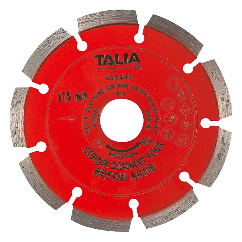 Disque Laser Diamant 125Mm 10 Segments Hauteur 7Mm