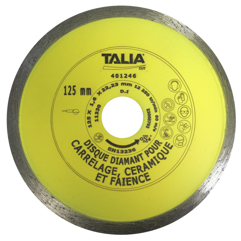 Disque Laser Diamant 125Mm Jante Continue 6Mm