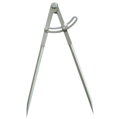 Compas A Charniere A Pointes 1/4 Cercle 250Mm (Poli)