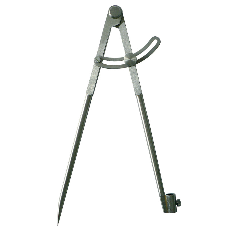 Compas A Charniere Porte-Crayon 1/4 Cercle 250Mm Poli