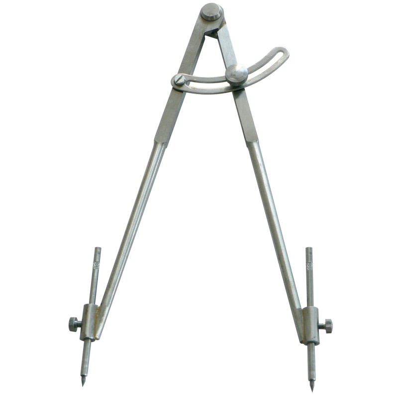 Compas A Charniere Pointes Rapportees 1/4 Cercle 220Mm