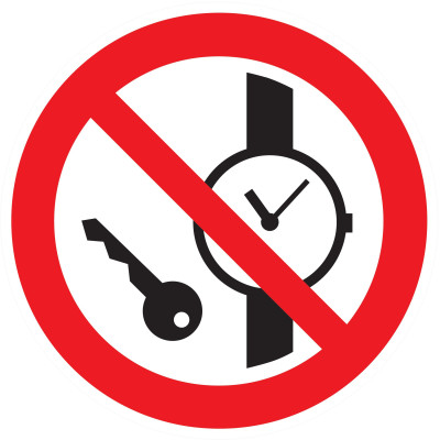 Articles Metalliques Ou Montres Interdits D.80Mm