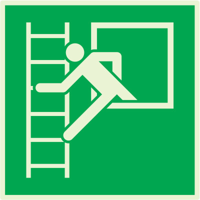 Fenetre Avec Echelle De Secours Luminescent 200X200Mm