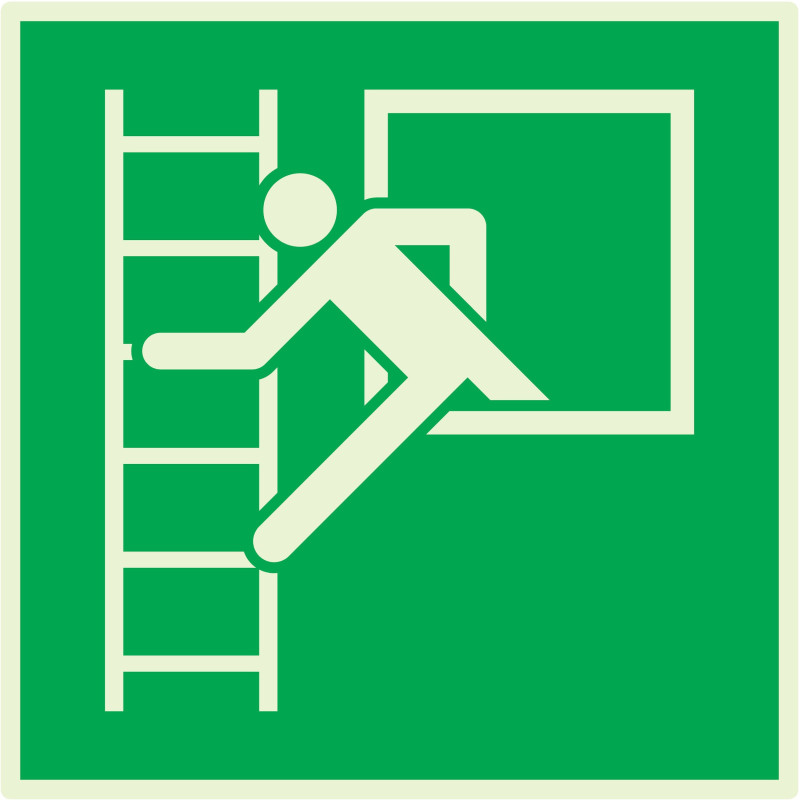 Fenetre Avec Echelle De Secours Luminescent 200X200Mm