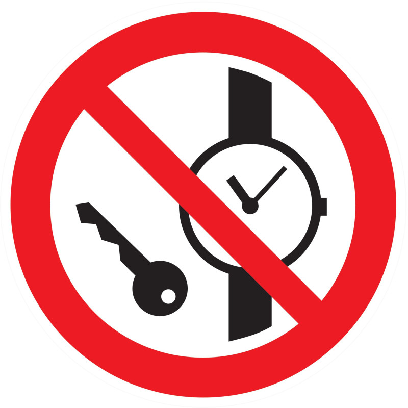 Articles Metalliques Ou Montres Interdits D.80Mm