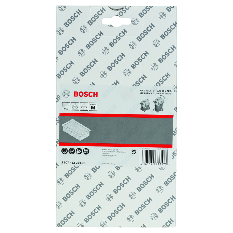 Filtre Plissé Plat En Polyester (Pes) Pour Gas 35-55 Filtre Plissé Plat En Polye