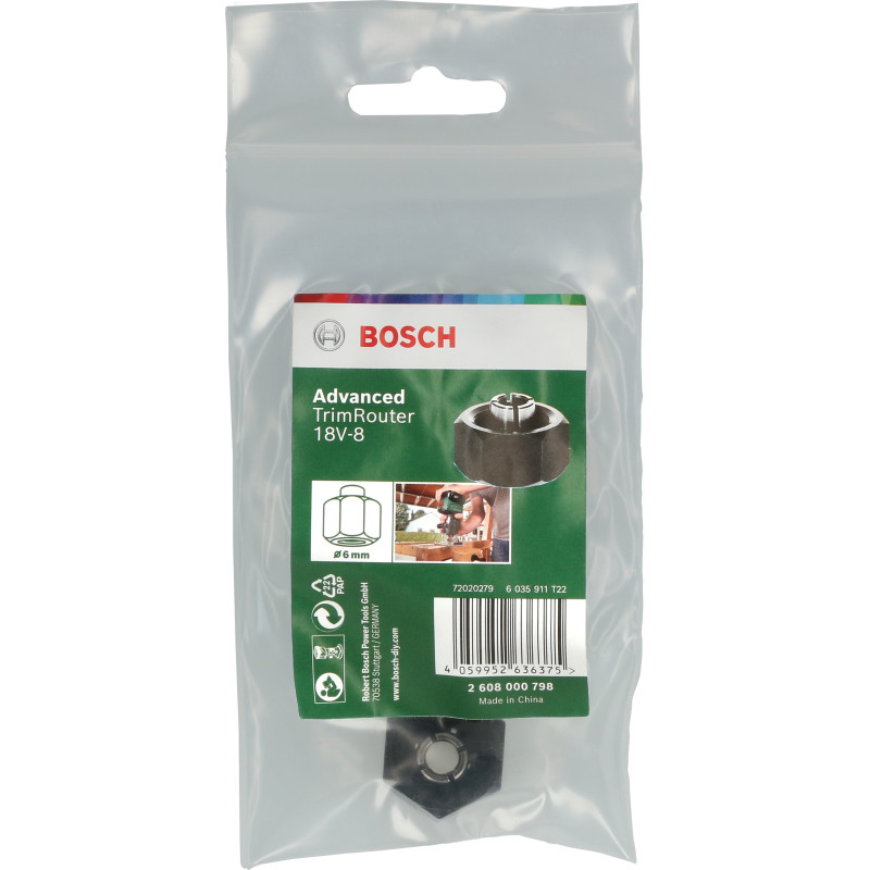 Collet + Écrou De Blocage Pour Timrouteur 18V-8, 6Mm