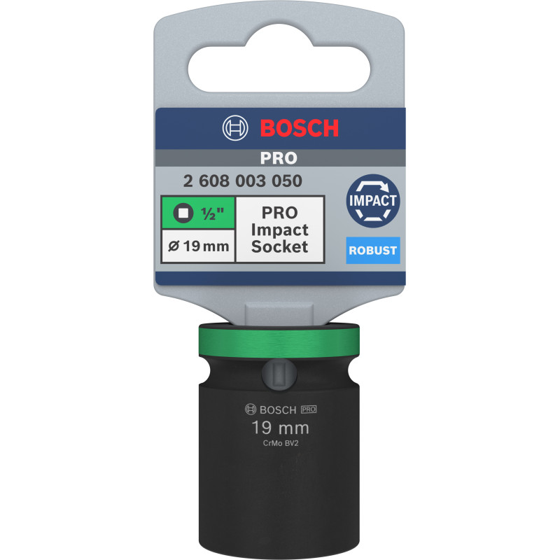 Pro Impact Socket, 1/2", 19 mm, Standard