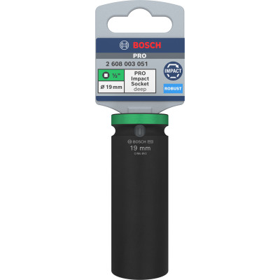 Pro Impact Socket, 1/2", 19 mm, Profond
