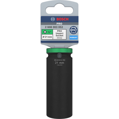 Pro Impact Socket, 1/2", 21 mm, Profond