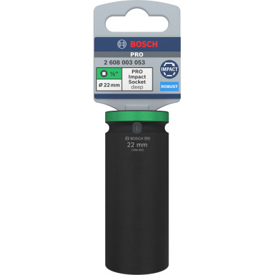 Pro Impact Socket, 1/2", 22 mm, Profond