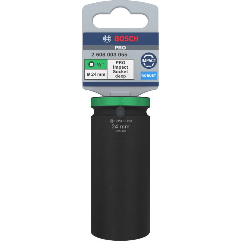 Pro Impact Socket, 1/2", 24 mm, Profond