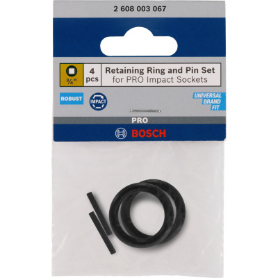 Retaining Ring And Pin Set For Pro Impact Socket, 3/4", 4 Pces