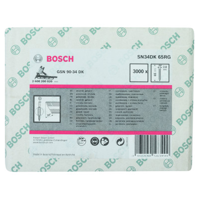 Clou En Bande Tête D Sn34Dk 65Rg 2,8 mm, 65 mm, Galvanisé, Rainuré Galvanisés